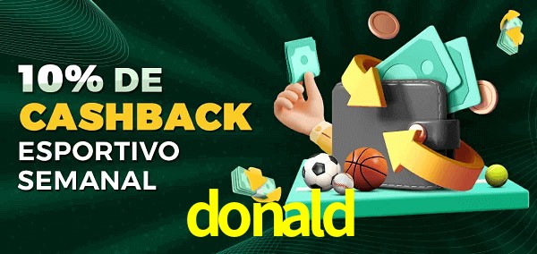 10% de bônus de cashback na donald