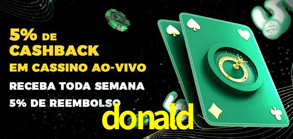 Promoções do cassino ao Vivo donald